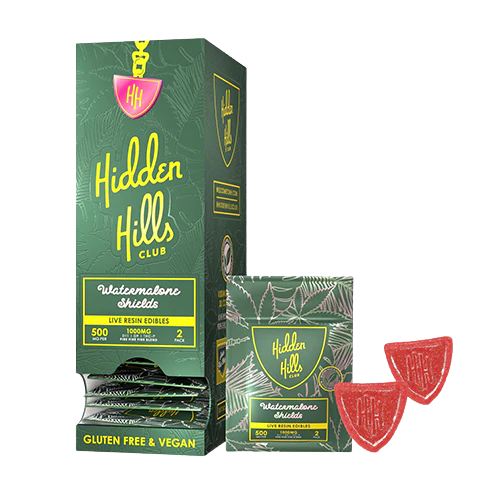 GOMITAS THC - Hidden Hills Watermalone Shields 2 pzas - 1000 MG