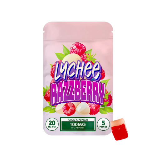 GOMITAS THC - Pack A Punch - Lychee Razzberry  5 pzas - 100 MG